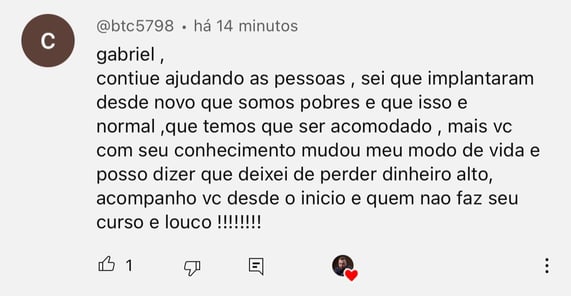 Clube dos Capitalistas 2.0 com Gabriel Pelissaro depoimento e resultados prints de alunos