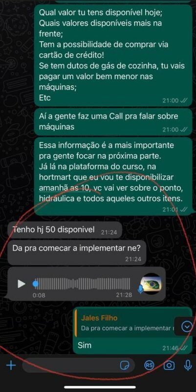 Curso Lavanderia sem Franquia depoimento e resultados prints de alunos
