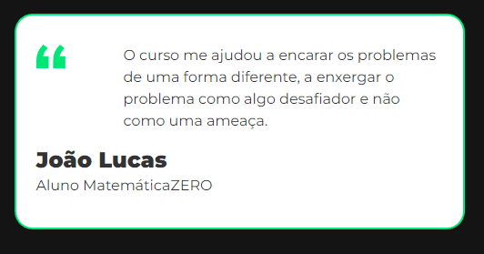 Curso Matemática Zero 2.0 depoimento e resultados prints de alunos