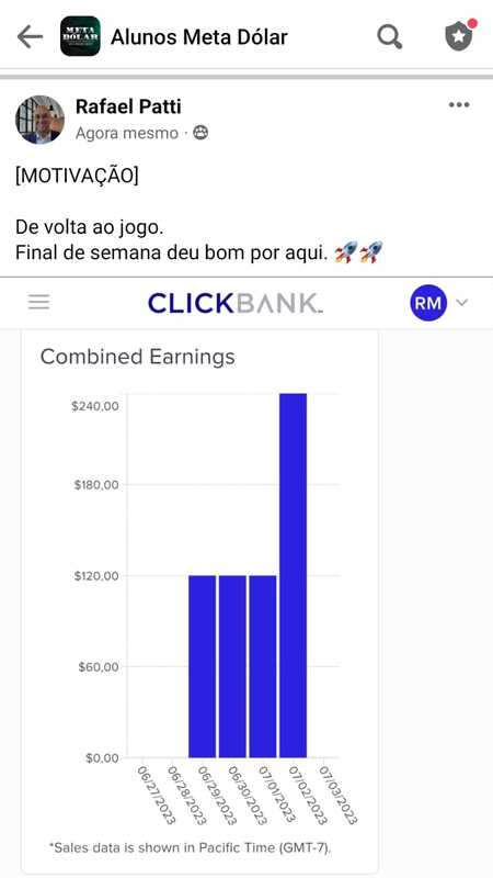 Curso Meta Dolar depoimento e resultados prints de alunos