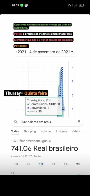 Método PNG depoimento e resultados prints de alunos