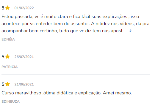 Método Técnica de Olhos depoimento e resultados prints de alunos