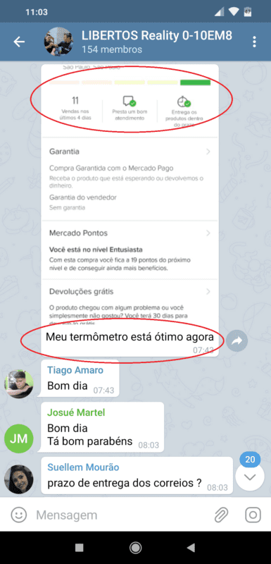 Negócio de 4 Rendas depoimento e resultados prints de alunos