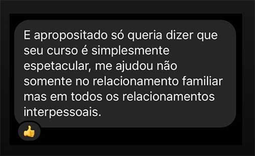 Plataforma Segredos dos Relacionamentos depoimento e resultados prints de alunos