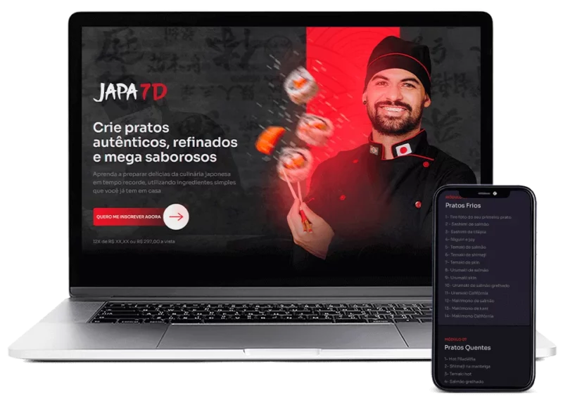 Curso Japa 7D - Aprenda Culinária Japonesa é bom vale a pena