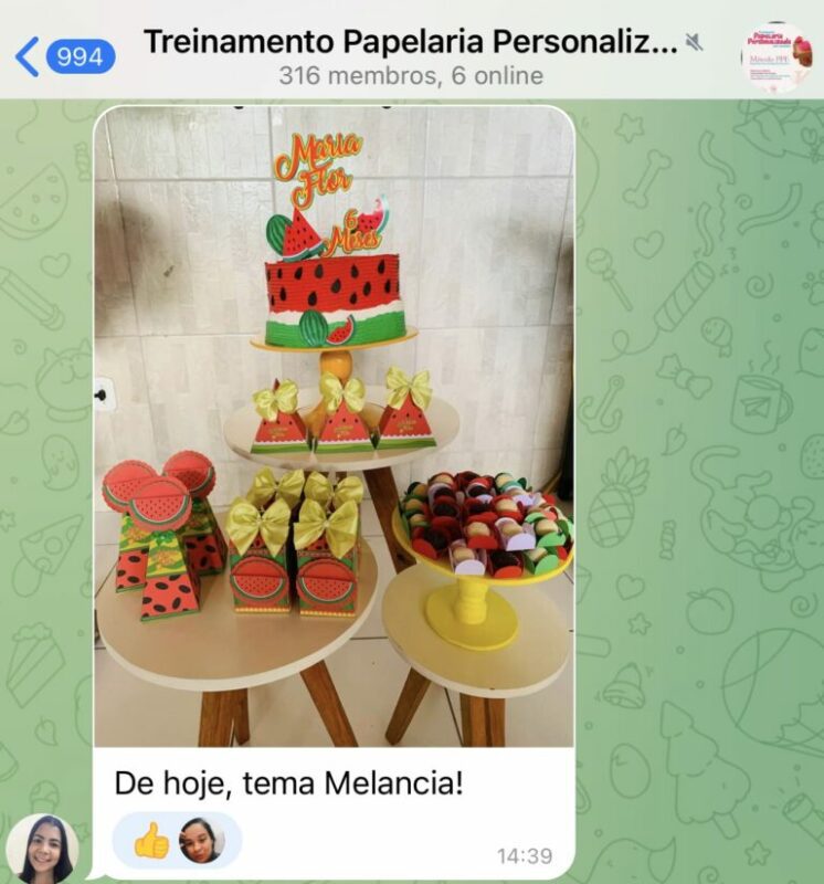 Método Papelaria Personalizada Express depoimento e resultados prints de alunos