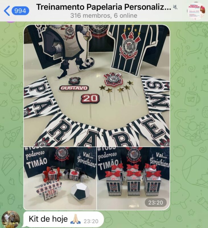 Método Papelaria Personalizada Express depoimento e resultados prints de alunos