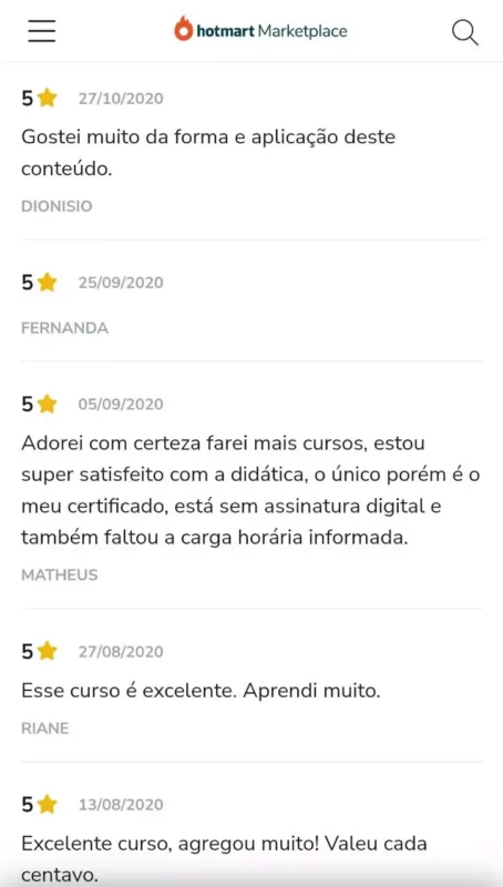 Curso de Imposto de Renda da Pessoa Física 2024 depoimento e resultados prints de alunos