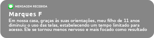 Educando filhos na era digital 2024 depoimento e resultados prints de alunos