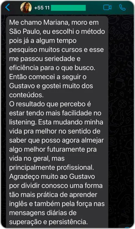 GNA - Método de Aprendizagem Reversa depoimento e resultados prints de alunos