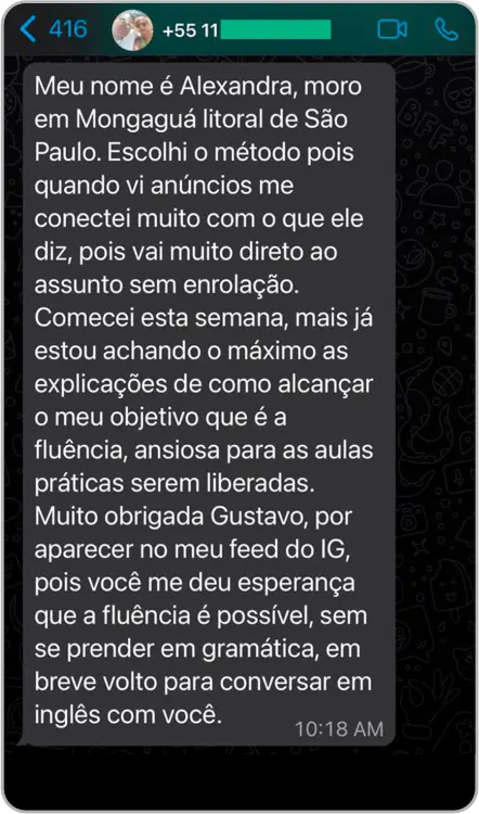 GNA - Método de Aprendizagem Reversa depoimento e resultados prints de alunos