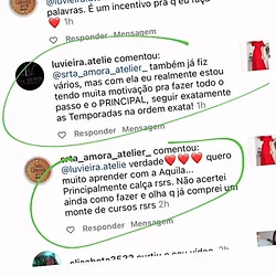 Curso Styleflix depoimento e resultados prints de alunos