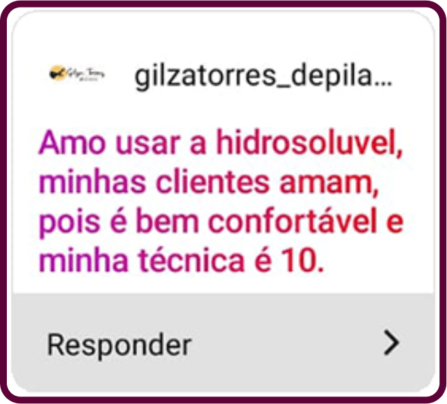 Curso Virilha sem Mistério depoimento e resultados prints de alunos