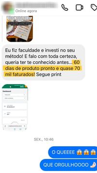 Mecanismo de Vendas Automáticas depoimento e resultados prints de alunos