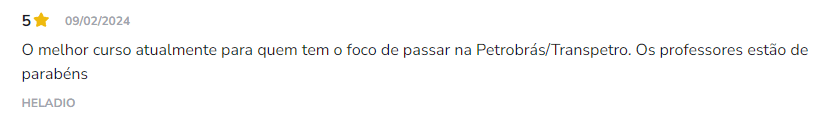  Preparatório Concurso Técnico Manutenção Elétrica Petrobras e Transpetro depoimento e resultados prints de alunos