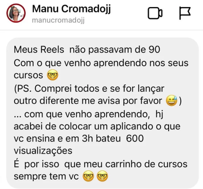 Curso Costureira Chic depoimento e resultados prints de alunos