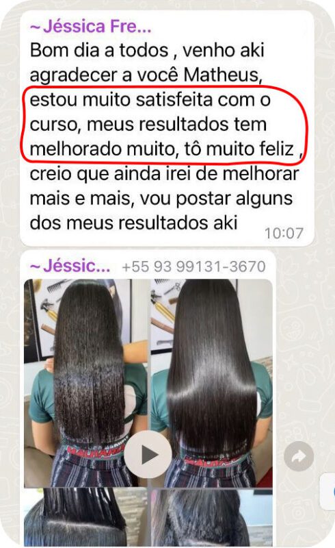 Curso Expert em lisos 2.0 depoimento e resultados prints de alunos