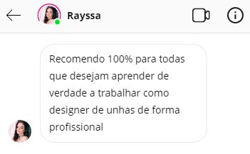 Escola Designer de Unhas depoimento e resultados prints de alunos
