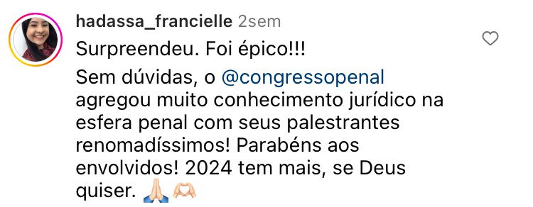 Congresso Brasileiro de Direito Penal funciona mesmo