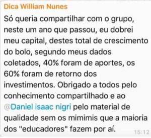 Estratégia Xeque-Mate depoimento e resultados prints de alunos