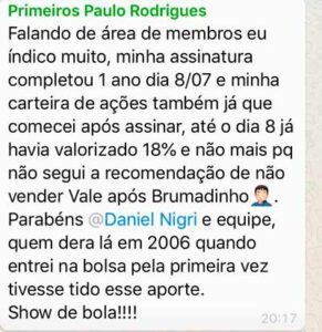 Estratégia Xeque-Mate depoimento e resultados prints de alunos