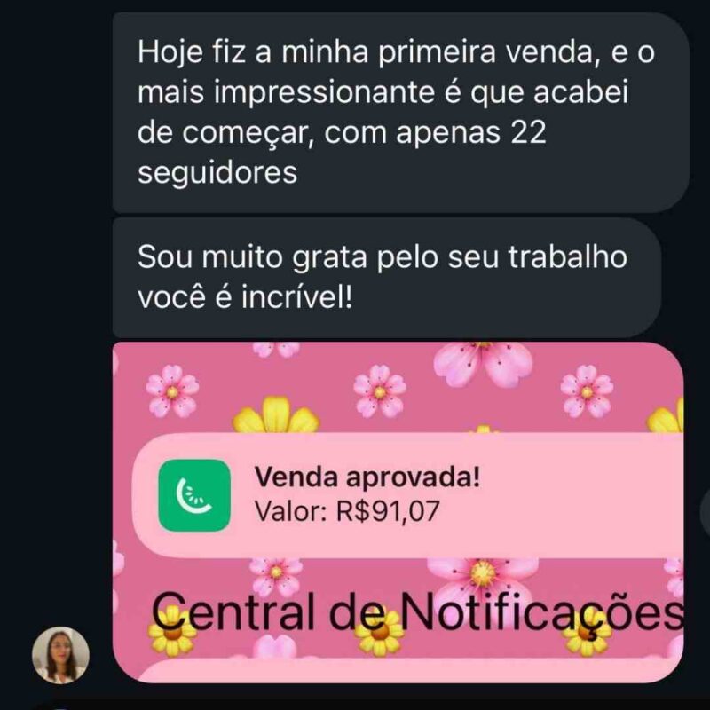 Ferramenta de Vendas Inteligente depoimento e resultados prints de alunos