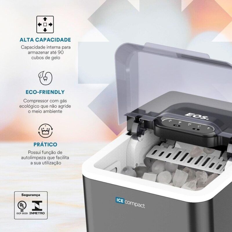 Máquina de Gelo Eos 12kg Compact Emg06p Comprar e Confiar na Amazon