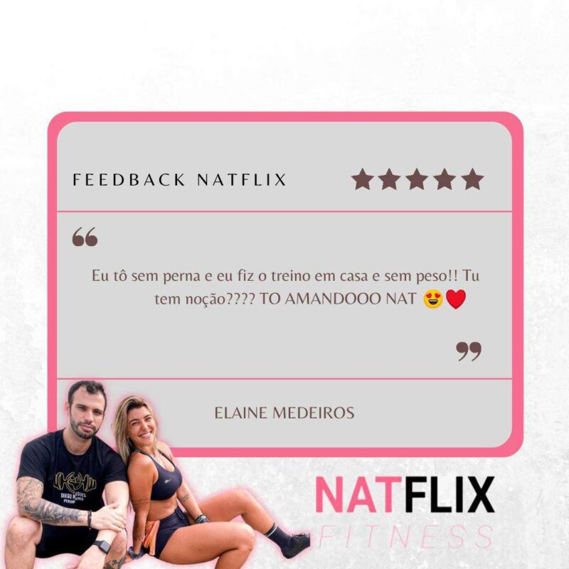 Natflix Fitness depoimento e resultados prints de alunos
