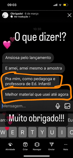 Apostila de Alfabetização BCV  depoimento e resultados prints de alunos
