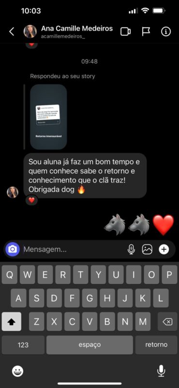 Clã Be More depoimento e resultados prints de alunos