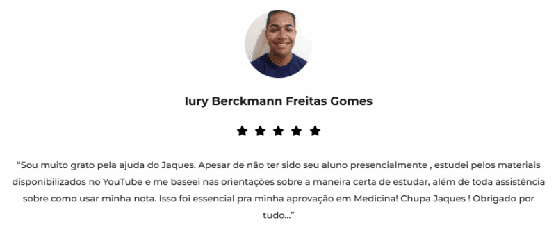 Curso Fisica Online do Jaques Braga depoimento e resultados prints de alunos