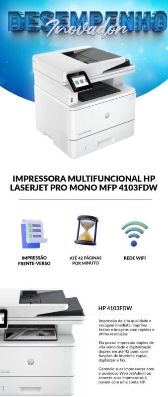 HP LaserJet Pro M4103FDW comprar pela internet na amazon vale a pena