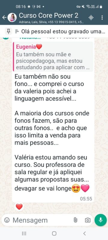 Core Power 2.0 depoimento e resultados prints de alunos