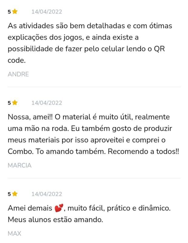 Kit Ciências Prigeo depoimento e resultados prints de alunos