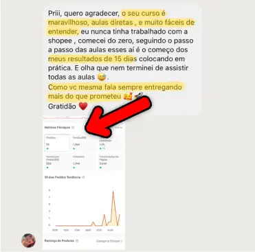 Método Shopee Lucrativo 2.0 depoimento e resultados prints de alunos