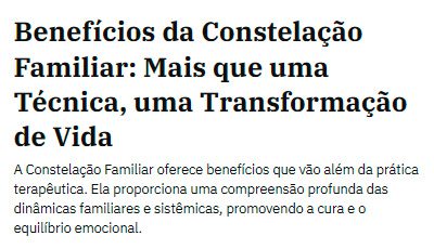 Curso de Constelação Familiar é Bom