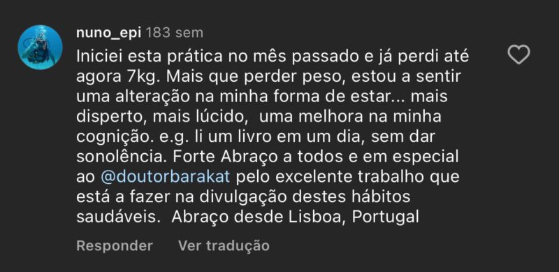 Comunidade do Jejum + Desafio Seca Rápido depoimento e resultados prints de alunos