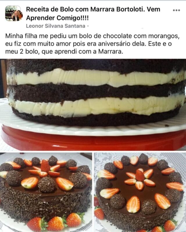 Curso Bolos Chocolatudos depoimento e resultados prints de alunos