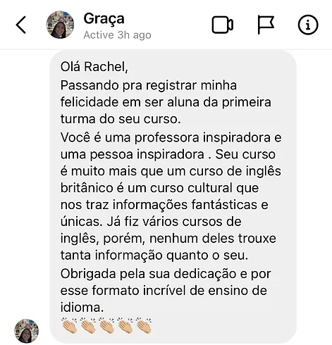 Curso Make it British depoimento e resultados prints de alunos