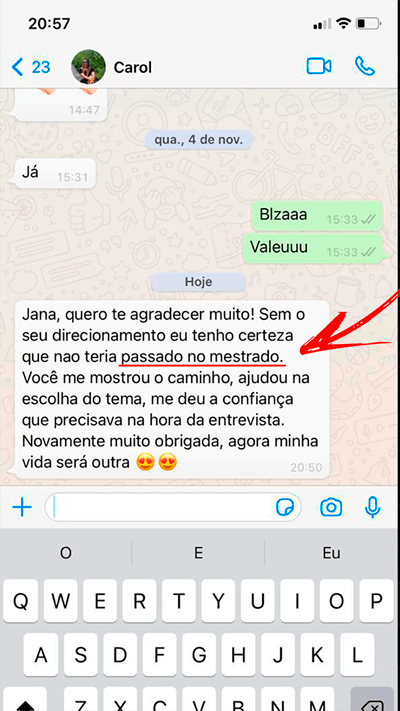 Curso Seja Mestre depoimento e resultados prints de alunos