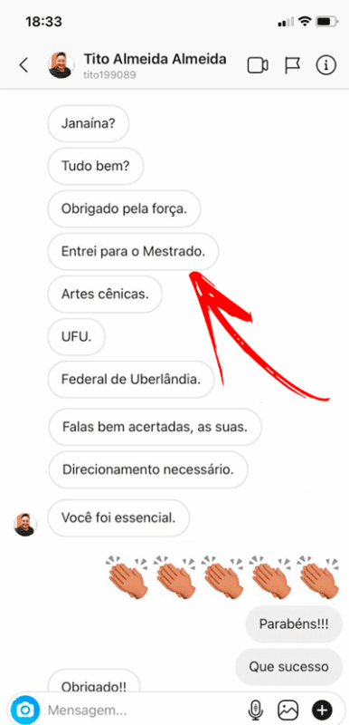Curso Seja Mestre depoimento e resultados prints de alunos