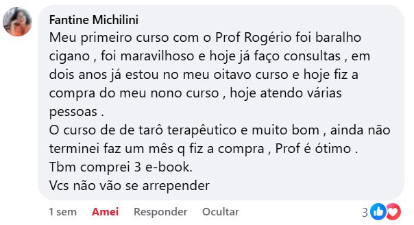 Curso Tarot Profundo depoimento e resultados prints de alunos