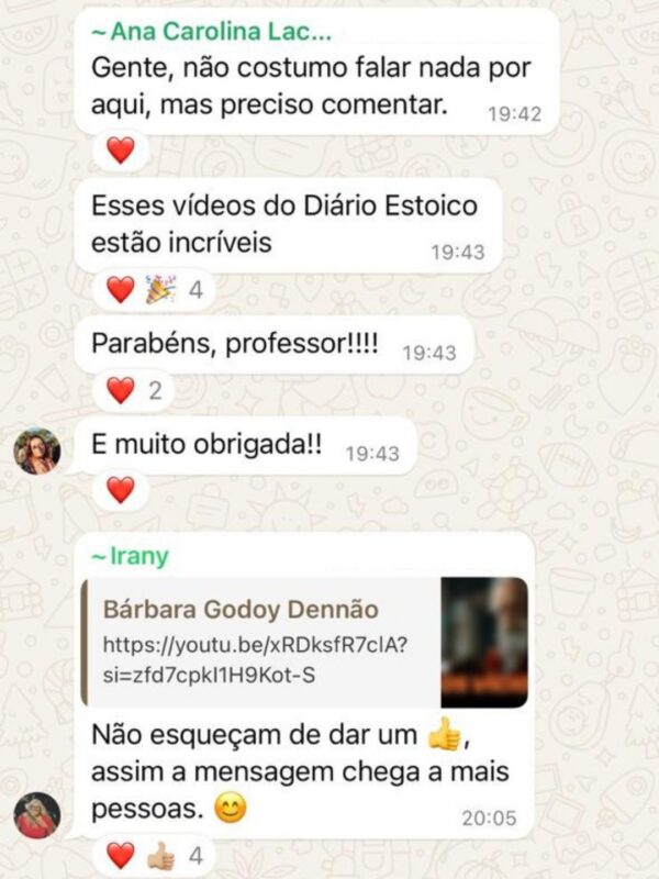 Formação em Filosofia ISDL depoimento e resultados prints de alunos