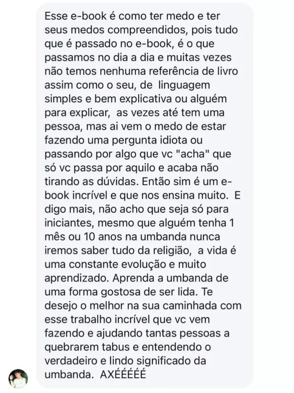 Livro Uma Macumbeira em Construção depoimento e resultados prints de alunos