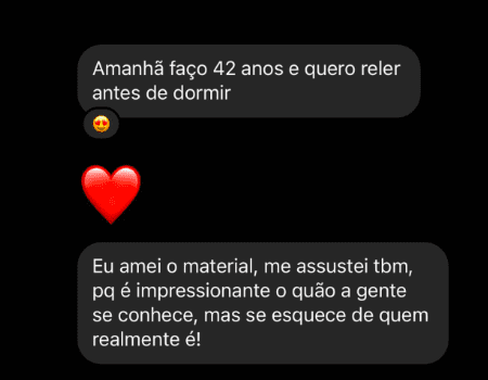 Manual Energético Vocacional depoimento e resultados prints de alunos