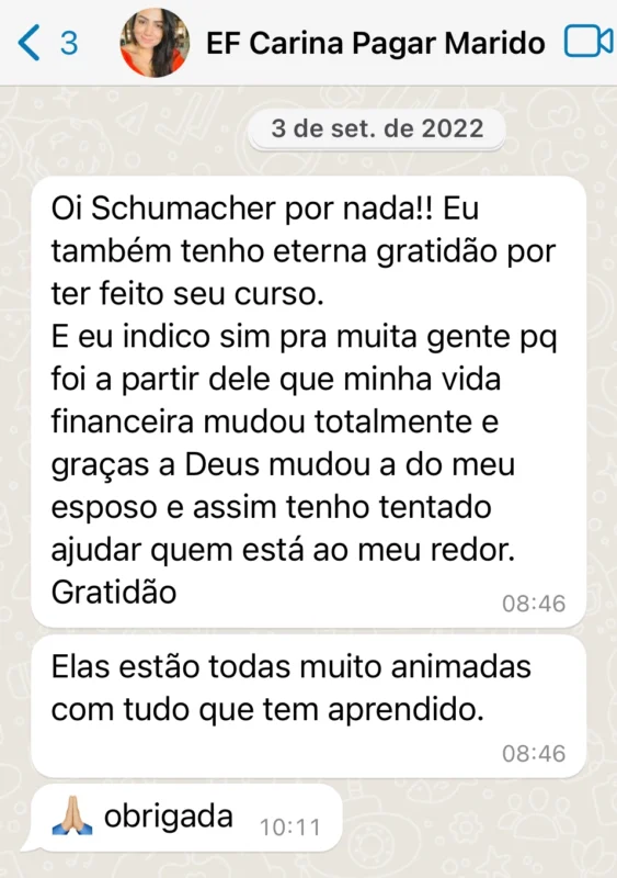 Método IGC (invista, gerencie, conquiste) depoimento e resultados prints de alunos