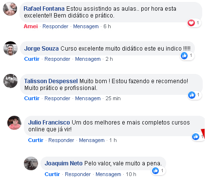 Curso Academia do Hardware Full Stack  depoimento e resultados prints de alunos