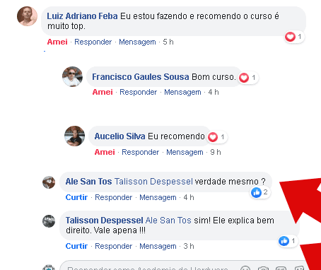 Curso Academia do Hardware Full Stack  depoimento e resultados prints de alunos