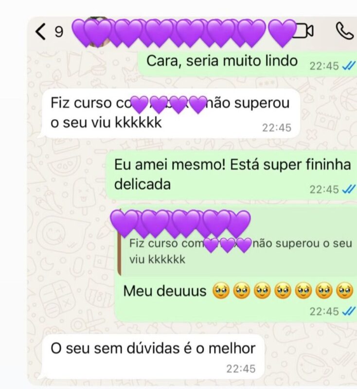 Curso Viver de Lentes em Resina  depoimento e resultados prints de alunos