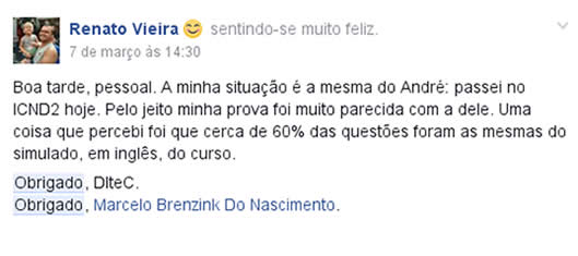 Portal DLTEC depoimento e resultados prints de alunos